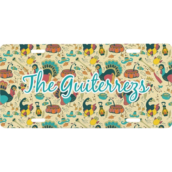 Custom Old Fashioned Thanksgiving Front License Plate (Personalized)