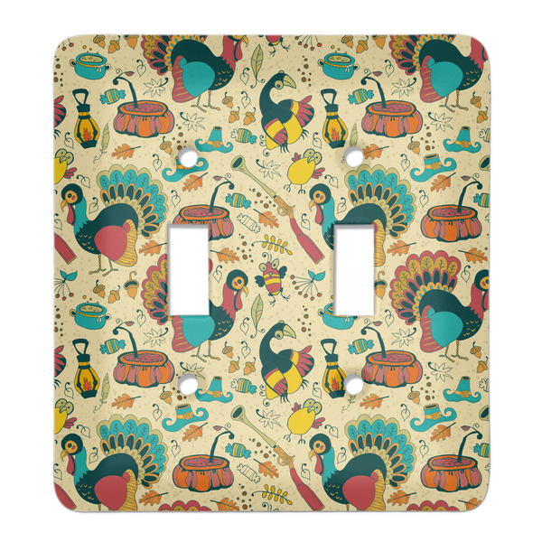 Custom Old Fashioned Thanksgiving Light Switch Cover (2 Toggle Plate)