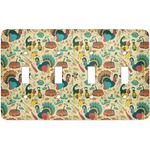 Old Fashioned Thanksgiving Light Switch Cover (4 Toggle Plate)