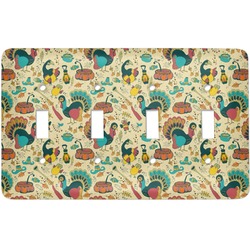 Old Fashioned Thanksgiving Light Switch Cover (4 Toggle Plate)