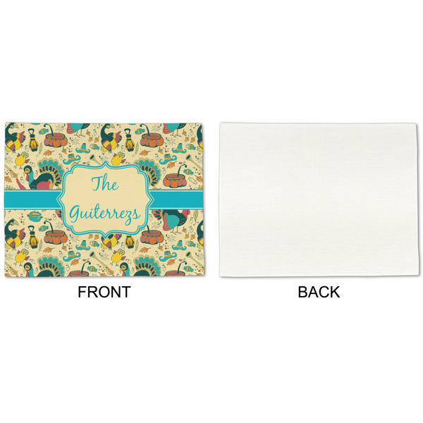 Old Fashioned Thanksgiving Linen Placemat - APPROVAL Single (single sided)