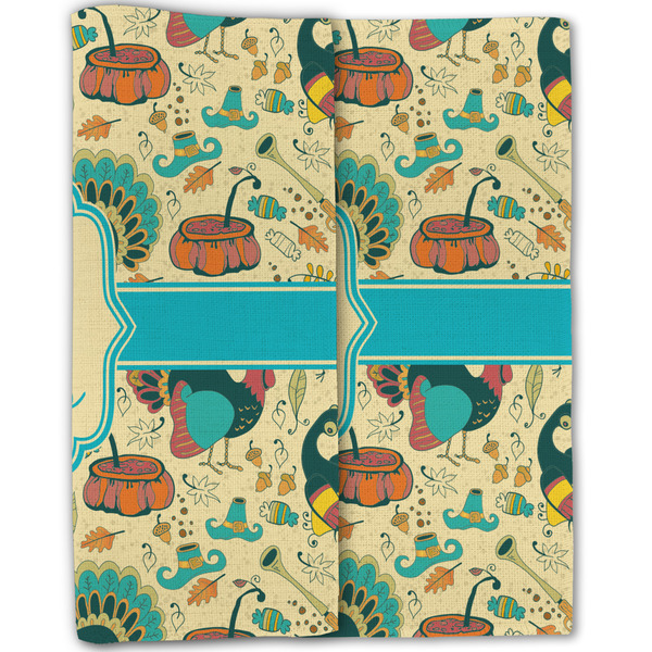 Old Fashioned Thanksgiving Linen Placemat - Folded Half (double sided)