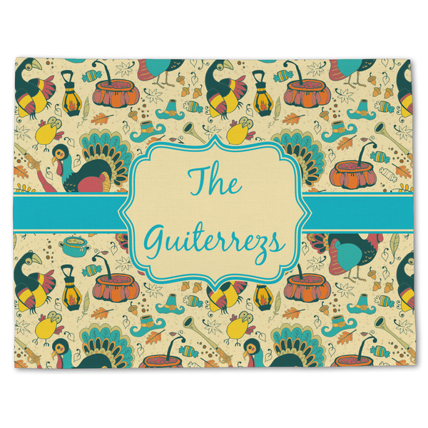Old Fashioned Thanksgiving Linen Placemat - Front