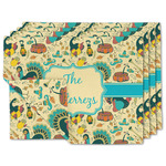 Old Fashioned Thanksgiving Linen Placemat w/ Name or Text