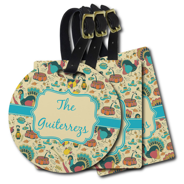 Custom Old Fashioned Thanksgiving Plastic Luggage Tag (Personalized)