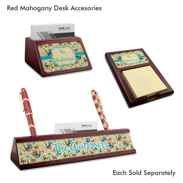 Old Fashioned Thanksgiving Mahogany Desk Accessories