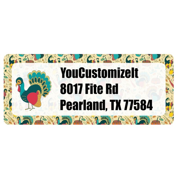 Custom Old Fashioned Thanksgiving Return Address Labels (Personalized)