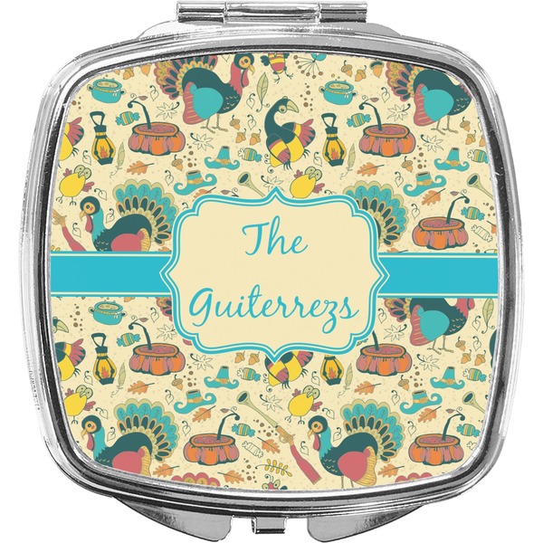 Custom Old Fashioned Thanksgiving Compact Makeup Mirror (Personalized)