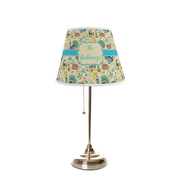 Old Fashioned Thanksgiving Poly Film Empire Lampshade - On Stand