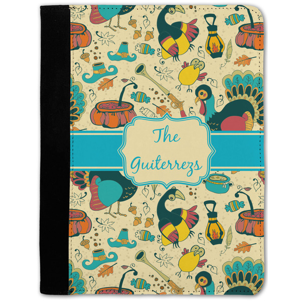 Custom Old Fashioned Thanksgiving Notebook Padfolio w/ Name or Text