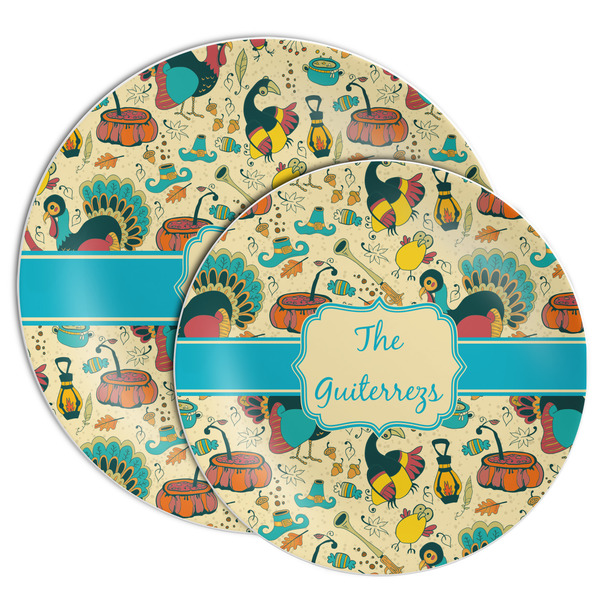 Old Fashioned Thanksgiving Melamine Plates - PARENT/MAIN