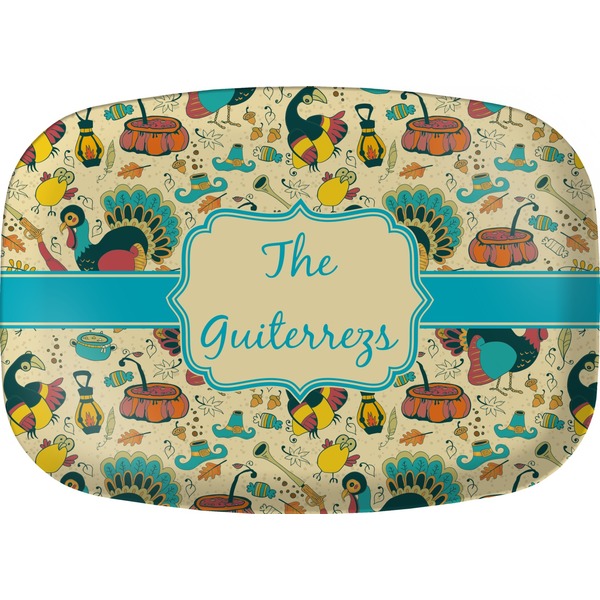 Custom Old Fashioned Thanksgiving Melamine Platter (Personalized)