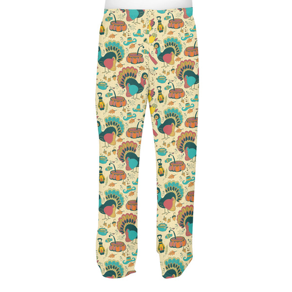 Old Fashioned Thanksgiving Men's Pjs Back - on model