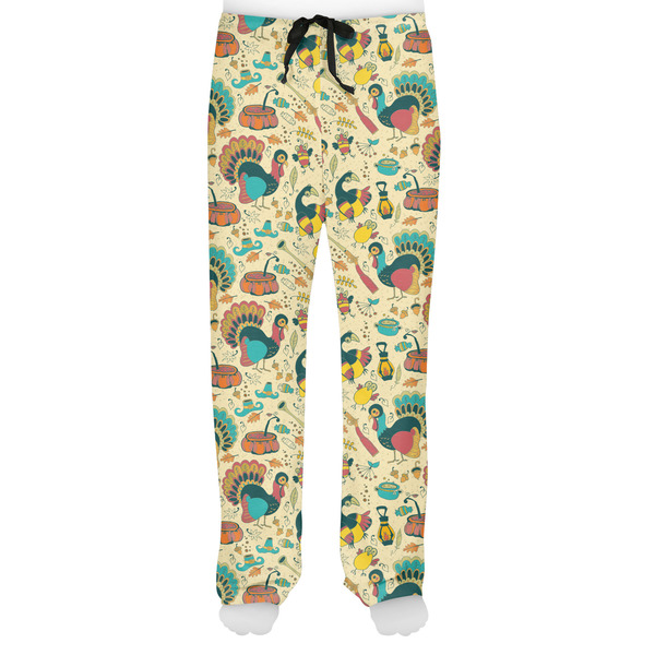 Old Fashioned Thanksgiving Men's Pjs Front - on model