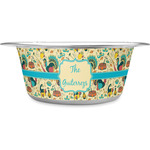 Old Fashioned Thanksgiving Stainless Steel Dog Bowl - Large (Personalized)