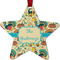 Old Fashioned Thanksgiving Metal Star Ornament - Front