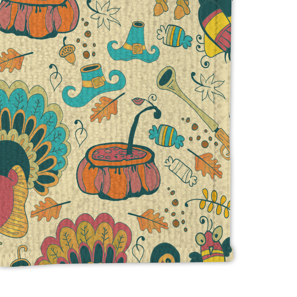 Old Fashioned Thanksgiving Microfiber Dish Rag - DETAIL