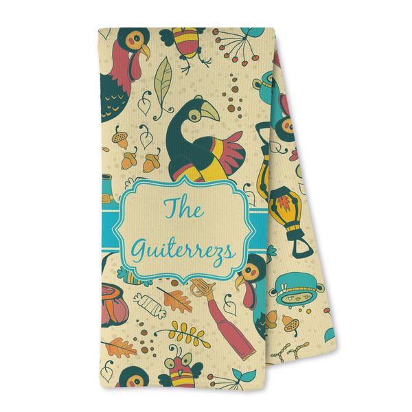 Custom Old Fashioned Thanksgiving Kitchen Towel - Microfiber (Personalized)