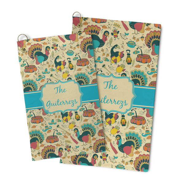 Old Fashioned Thanksgiving Microfiber Golf Towel - PARENT/MAIN