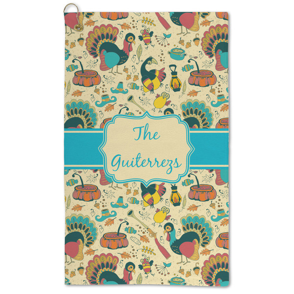 Custom Old Fashioned Thanksgiving Microfiber Golf Towel - Large (Personalized)