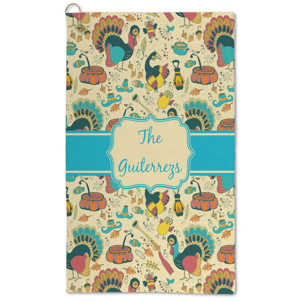 Custom Old Fashioned Thanksgiving Microfiber Golf Towel (Personalized)