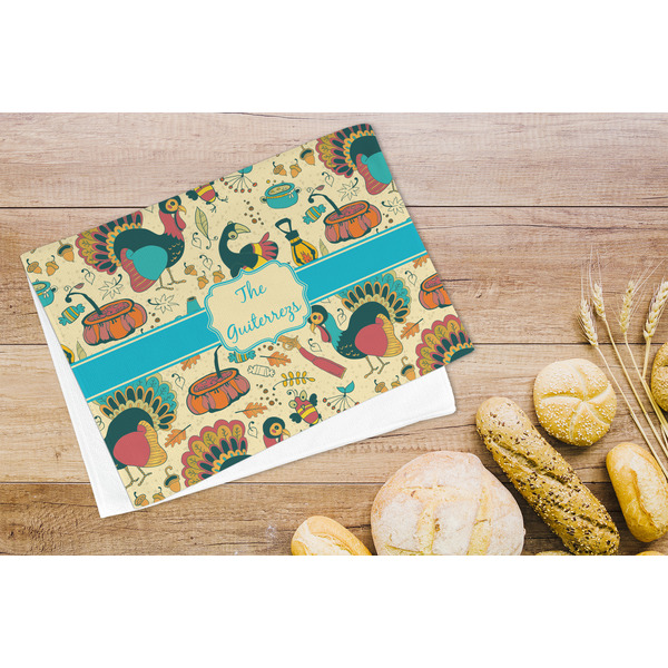 Old Fashioned Thanksgiving Microfiber Kitchen Towel - LIFESTYLE