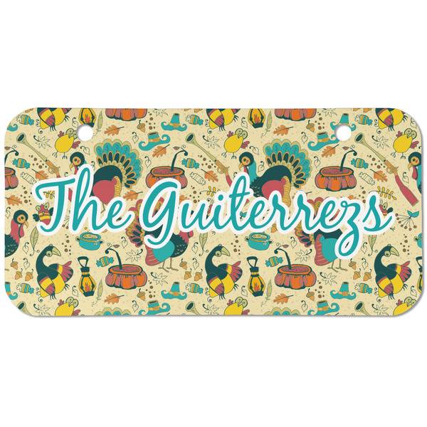 Custom Old Fashioned Thanksgiving Mini/Bicycle License Plate (2 Holes) (Personalized)