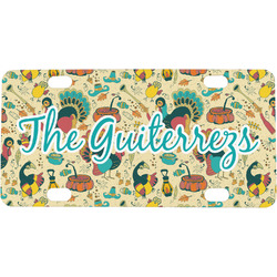 Old Fashioned Thanksgiving Mini / Bicycle License Plate (4 Holes) (Personalized)