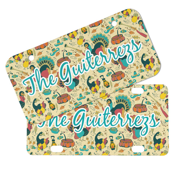 Old Fashioned Thanksgiving Mini License Plates - MAIN (4 and 2 Holes)