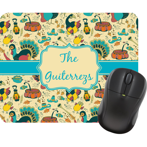 Custom Old Fashioned Thanksgiving Rectangular Mouse Pad (Personalized)