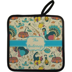 Old Fashioned Thanksgiving Pot Holder w/ Name or Text