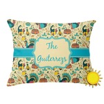 Old Fashioned Thanksgiving Outdoor Throw Pillow (Rectangular) (Personalized)