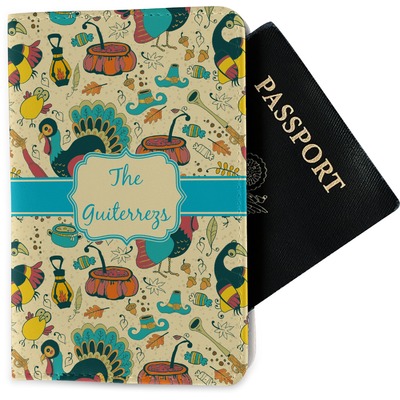 Old Fashioned Thanksgiving Passport Holder - Fabric (Personalized)