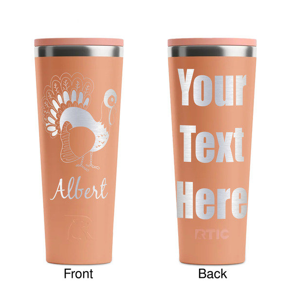 Old Fashioned Thanksgiving Peach RTIC Everyday Tumbler - 28 oz. - Front and Back