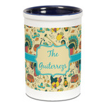 Old Fashioned Thanksgiving Ceramic Pencil Holders - Blue