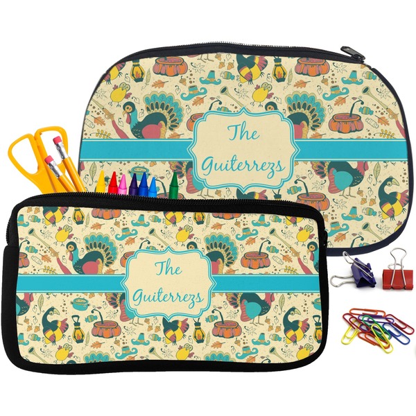 Old Fashioned Thanksgiving Pencil / School Supplies Bags Small and Medium