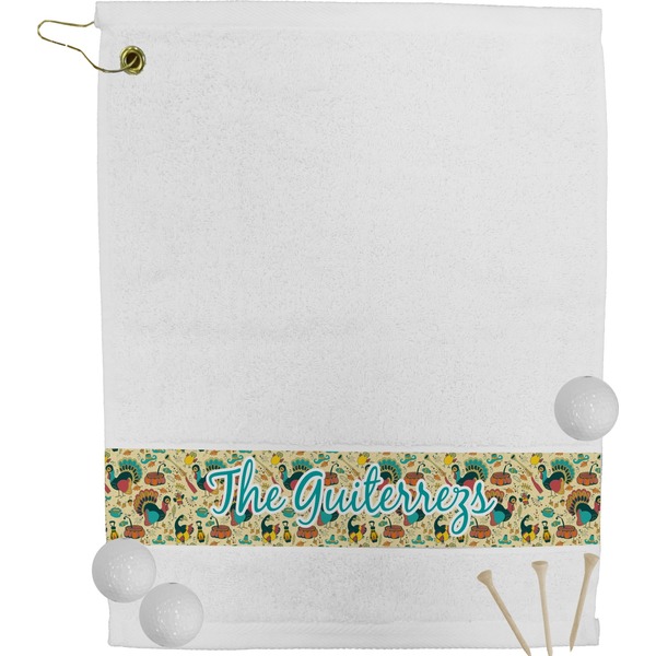 Custom Old Fashioned Thanksgiving Golf Bag Towel (Personalized)