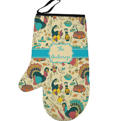 Old Fashioned Thanksgiving Left Oven Mitt (Personalized)