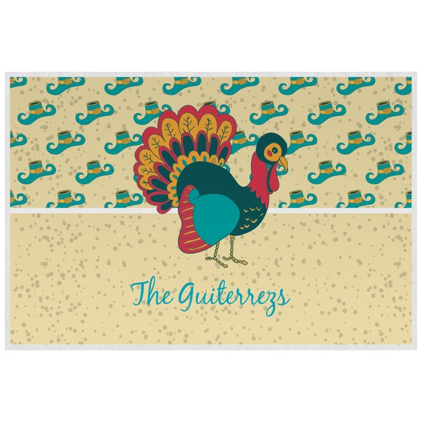Old Fashioned Thanksgiving Personalized Placemat (Back)
