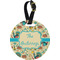 Old Fashioned Thanksgiving Personalized Round Luggage Tag
