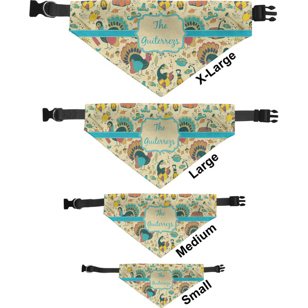 Old Fashioned Thanksgiving Pet Bandana Sizes