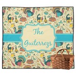 Old Fashioned Thanksgiving Outdoor Picnic Blanket (Personalized)