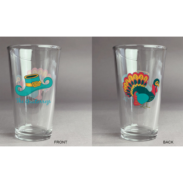 Old Fashioned Thanksgiving Pint Glass - Two Content - Approval