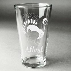 Old Fashioned Thanksgiving Pint Glass - Engraved (Personalized)