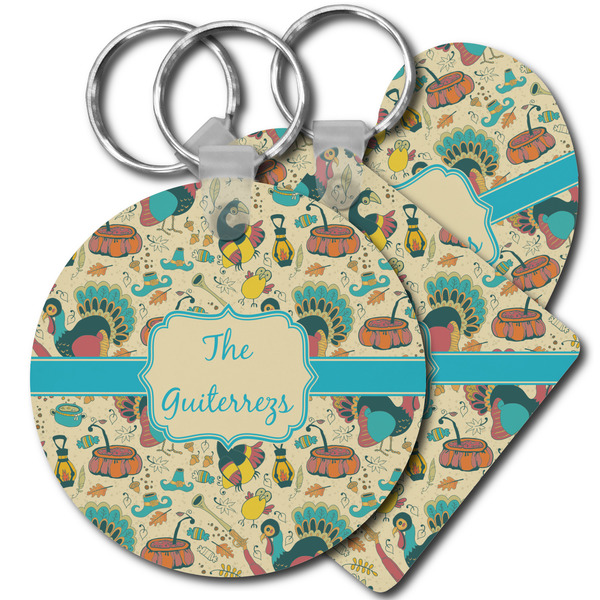Custom Old Fashioned Thanksgiving Plastic Keychain (Personalized)