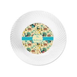 Old Fashioned Thanksgiving Plastic Party Appetizer & Dessert Plates - 6" (Personalized)