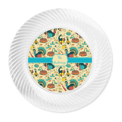 Old Fashioned Thanksgiving Plastic Party Dinner Plates - 10" (Personalized)