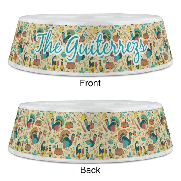 Old Fashioned Thanksgiving Plastic Pet Bowls - Large - APPROVAL