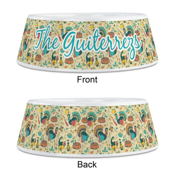 Old Fashioned Thanksgiving Plastic Pet Bowls - Medium - APPROVAL