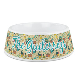 Old Fashioned Thanksgiving Plastic Dog Bowl (Personalized)